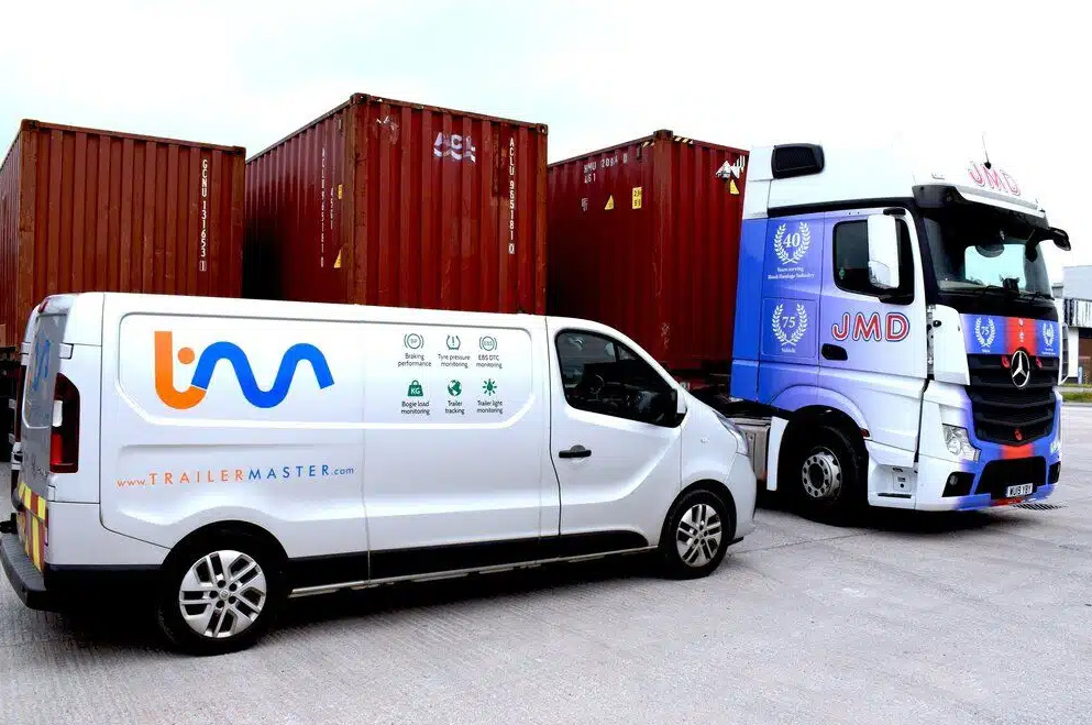 JMD van and lorry with containers