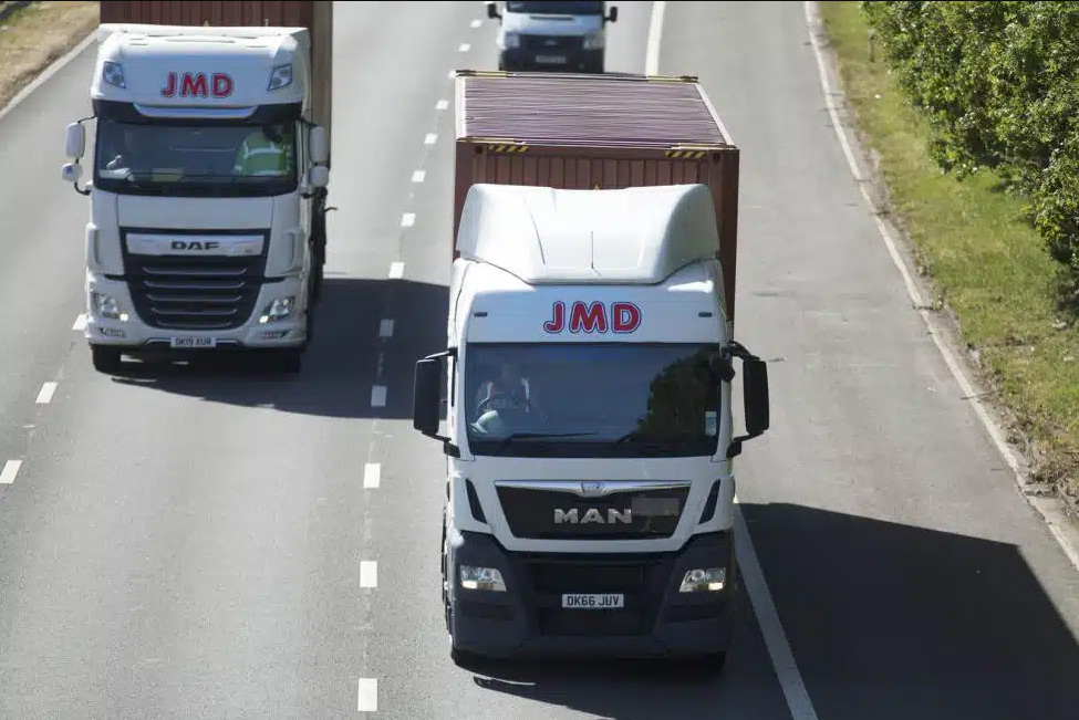 JMD lorries on motorway